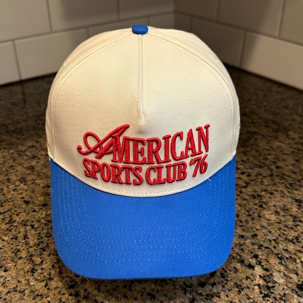 American Sports Club '76 CITRUSY BOUTIQUE Snapback Hat Cream Blue